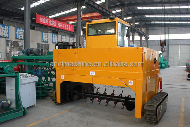 Diesel-Crawler-Typ Kompost-Turn-Maschine 500-1800m3/h Kapazität Organischer Dünger Fermentationsprozessor