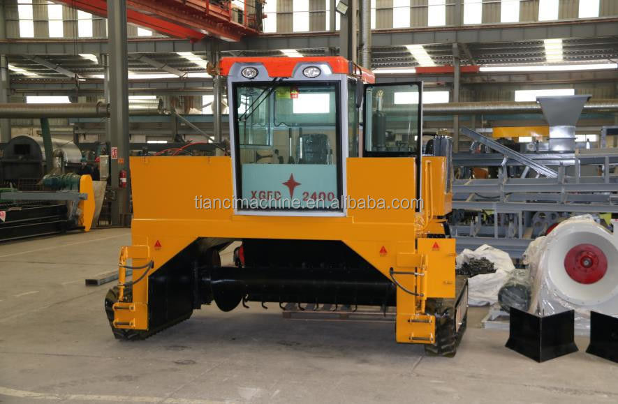 Diesel-Crawler-Typ Kompost-Turn-Maschine 500-1800m3/h Kapazität Organischer Dünger Fermentationsprozessor